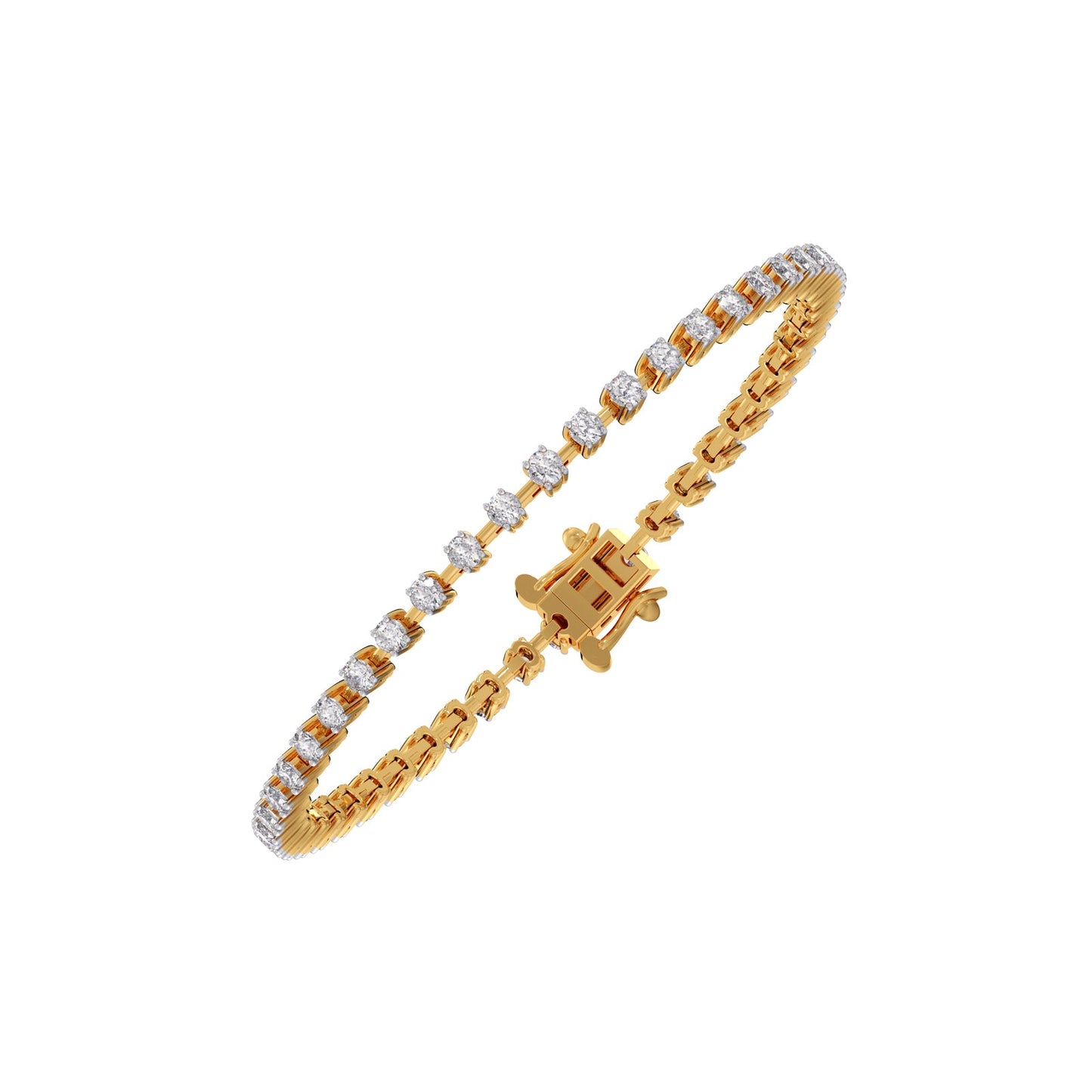 1 ct Minimalist Round Diamond Tennis Bracelet