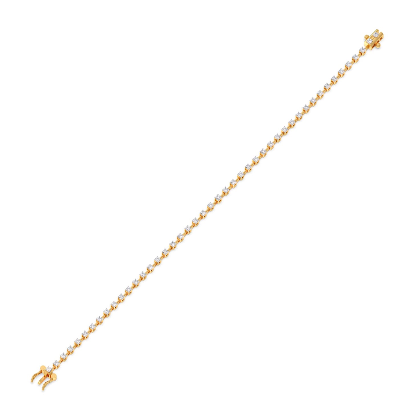 1 ct Minimalist Round Diamond Tennis Bracelet
