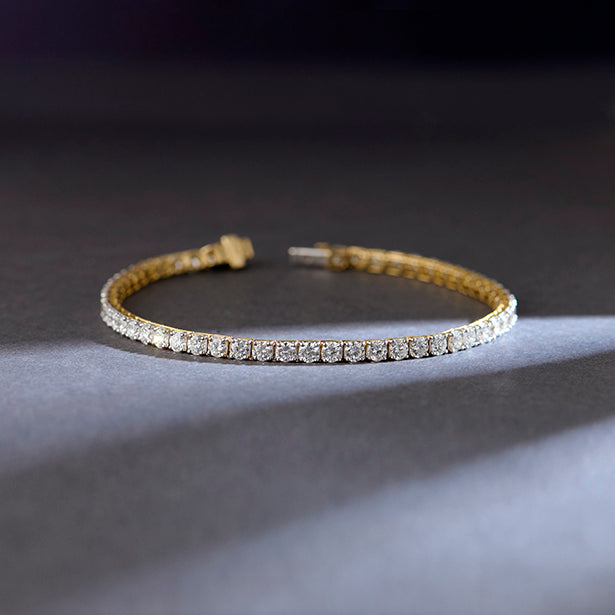 5.775 ct Delicate Round Diamond Tennis Bracelet
