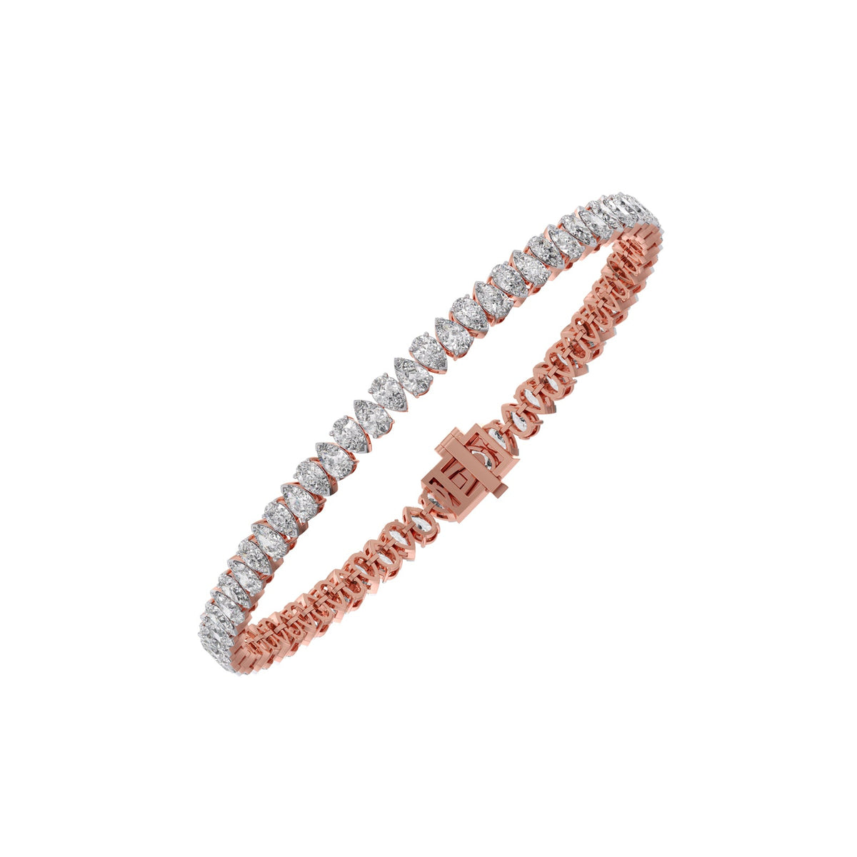 9.9 ct Dewdrop Pear Diamond Tennis Bracelet