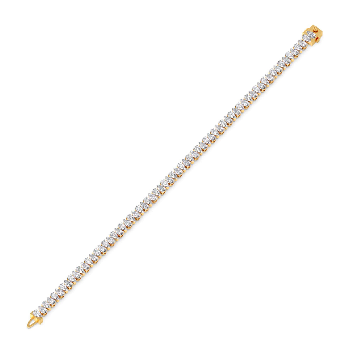 9.9 ct Dewdrop Pear Diamond Tennis Bracelet