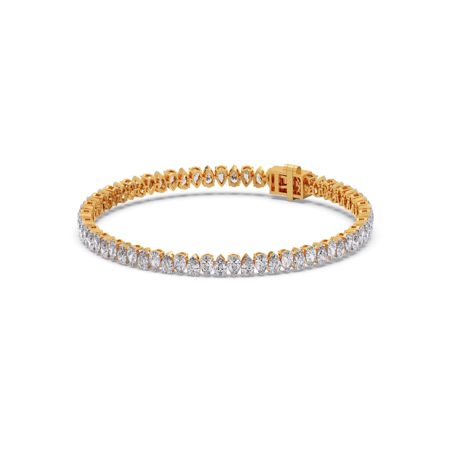 9.9 ct Dewdrop Pear Diamond Tennis Bracelet