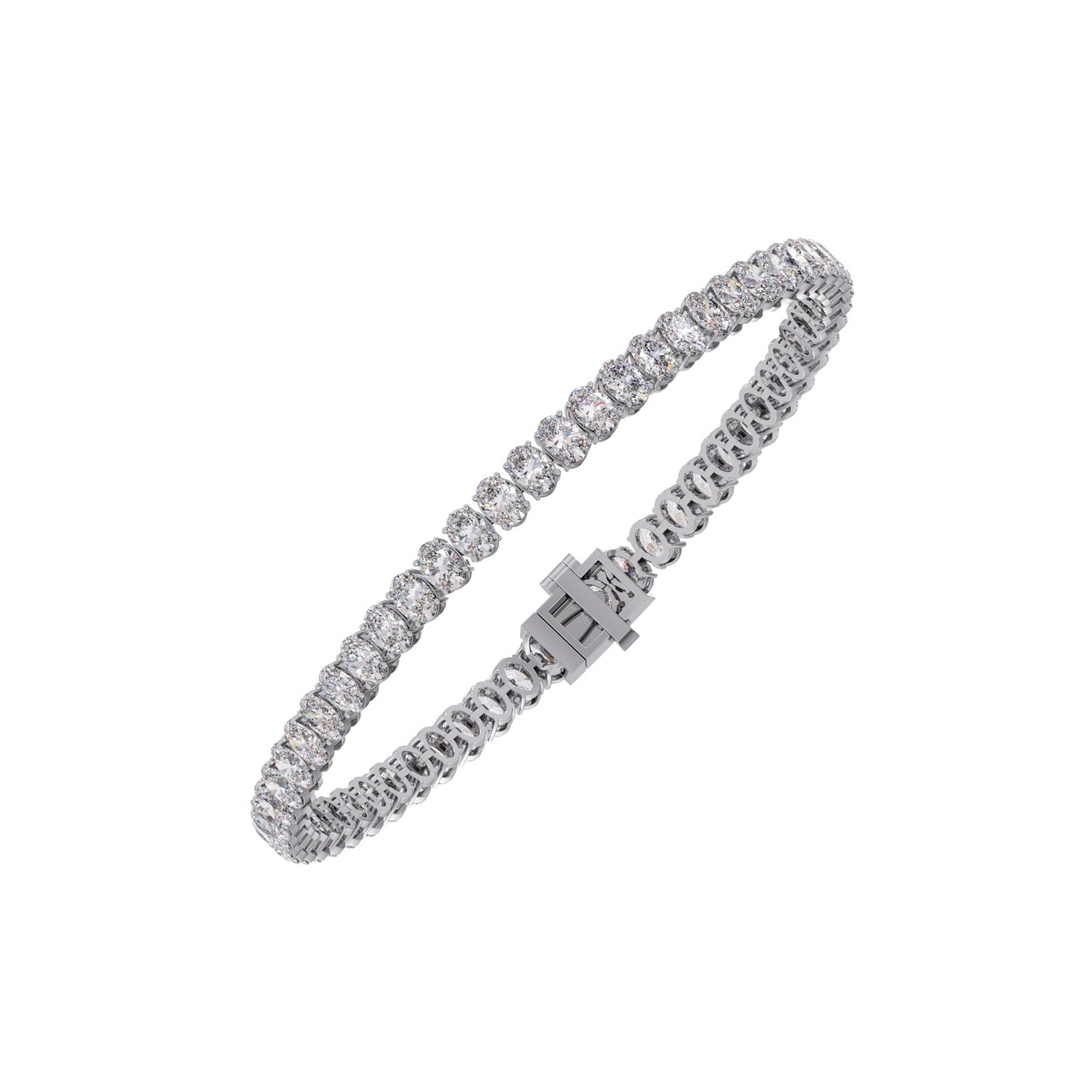 11.76 ct Endless Oval Diamond Tennis Bracelet