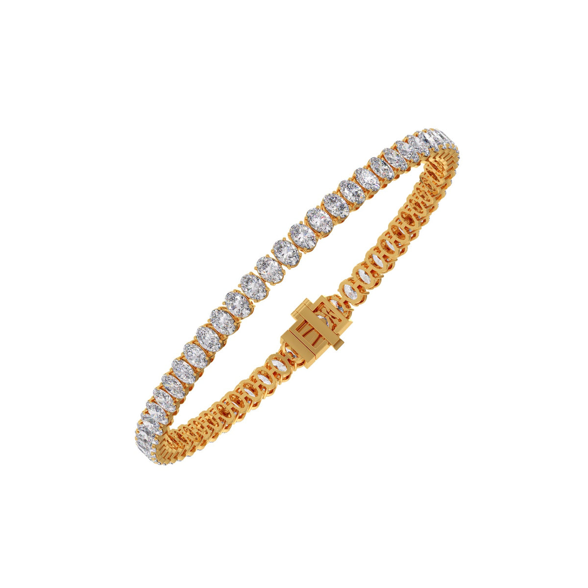 11.76 ct Endless Oval Diamond Tennis Bracelet