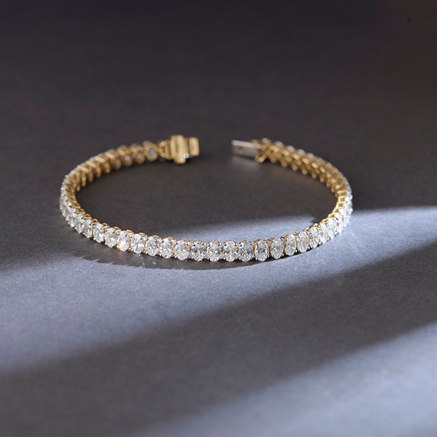 11.76 ct Endless Oval Diamond Tennis Bracelet