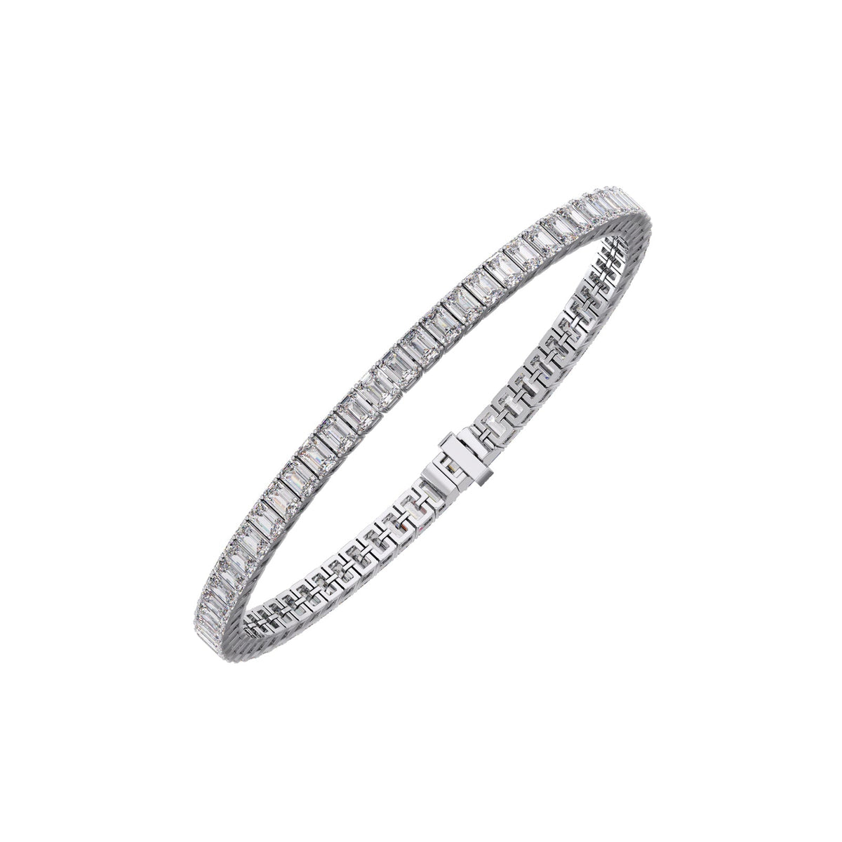 8.98 ct Regal Emerald Diamond Tennis Bracelet