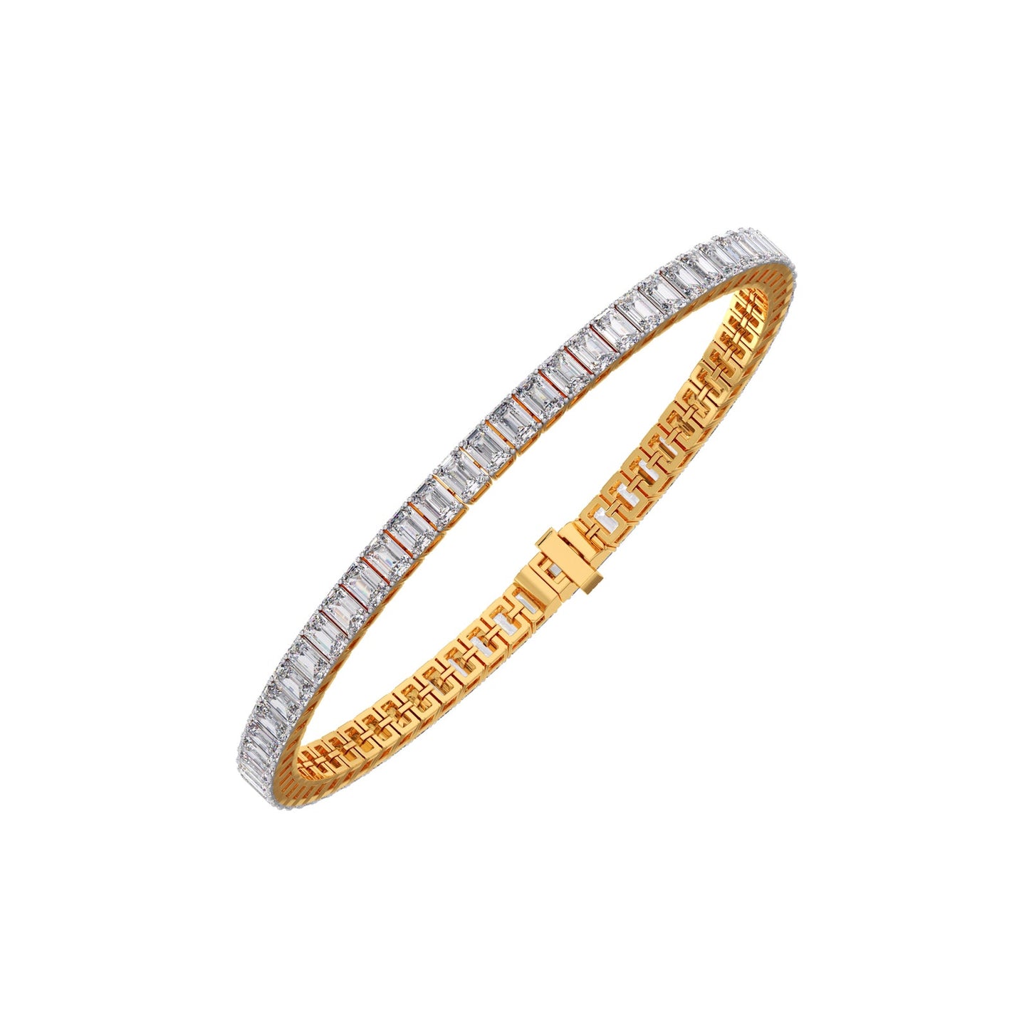 8.98 ct Regal Emerald Diamond Tennis Bracelet