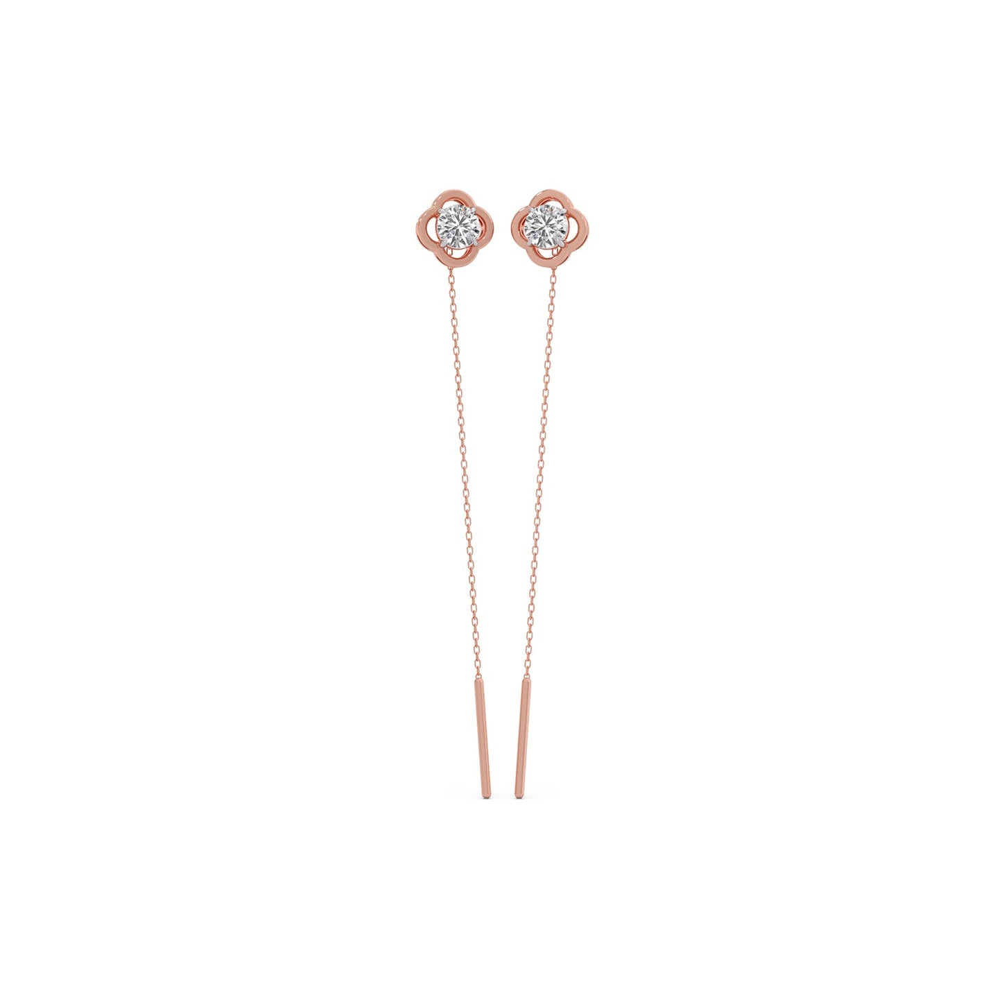 Amulet Round Diamond Sui-Dhaga Earrings