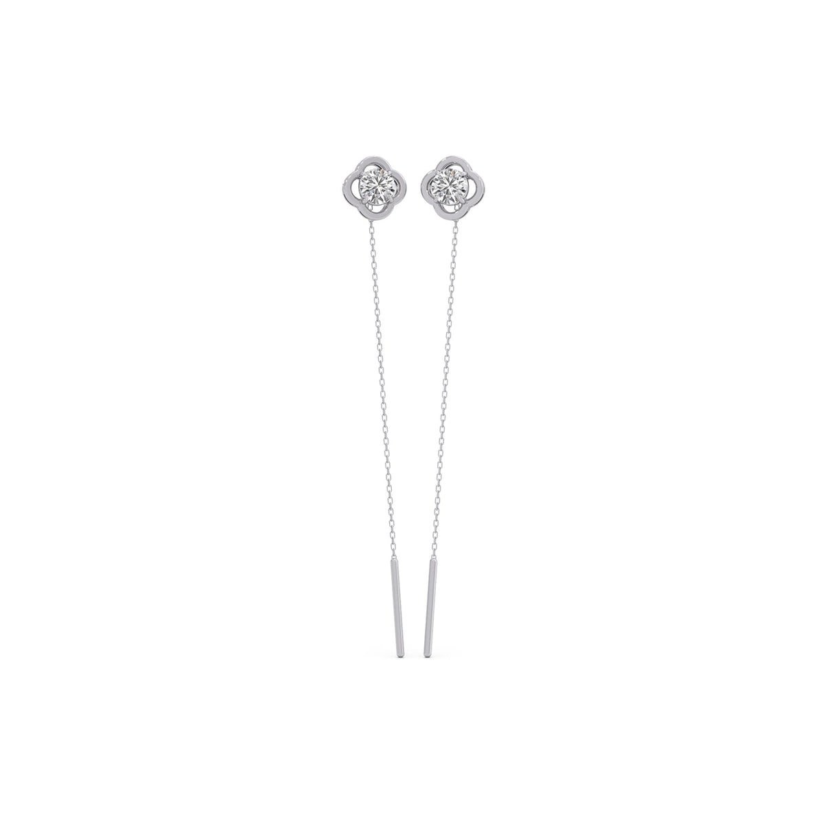 Amulet Round Diamond Sui-Dhaga Earrings