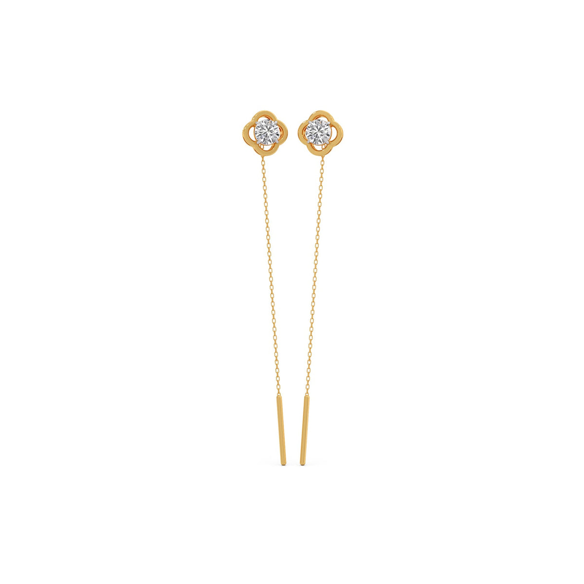 Amulet Round Diamond Sui-Dhaga Earrings