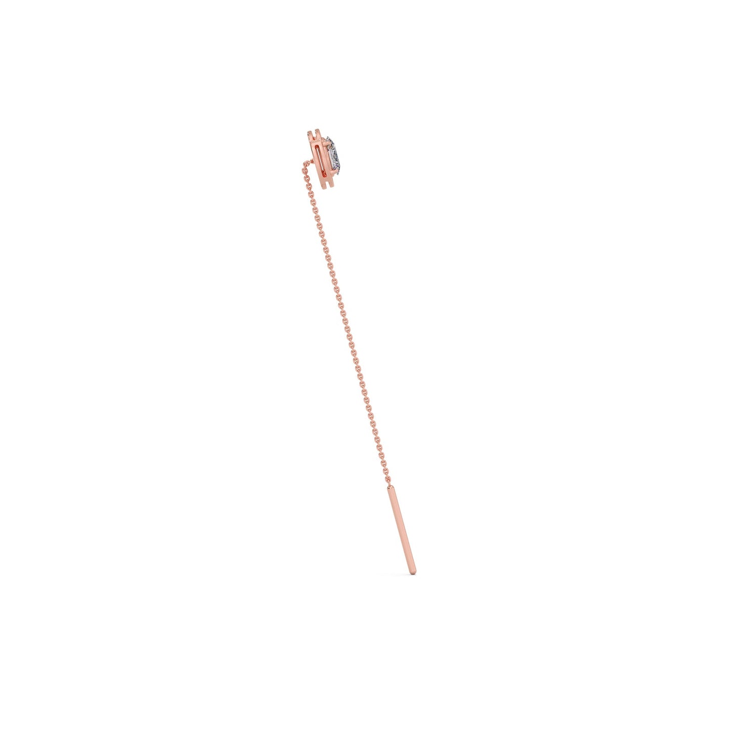 Minimalist Oval Diamond Sui-Dhaga Earrings