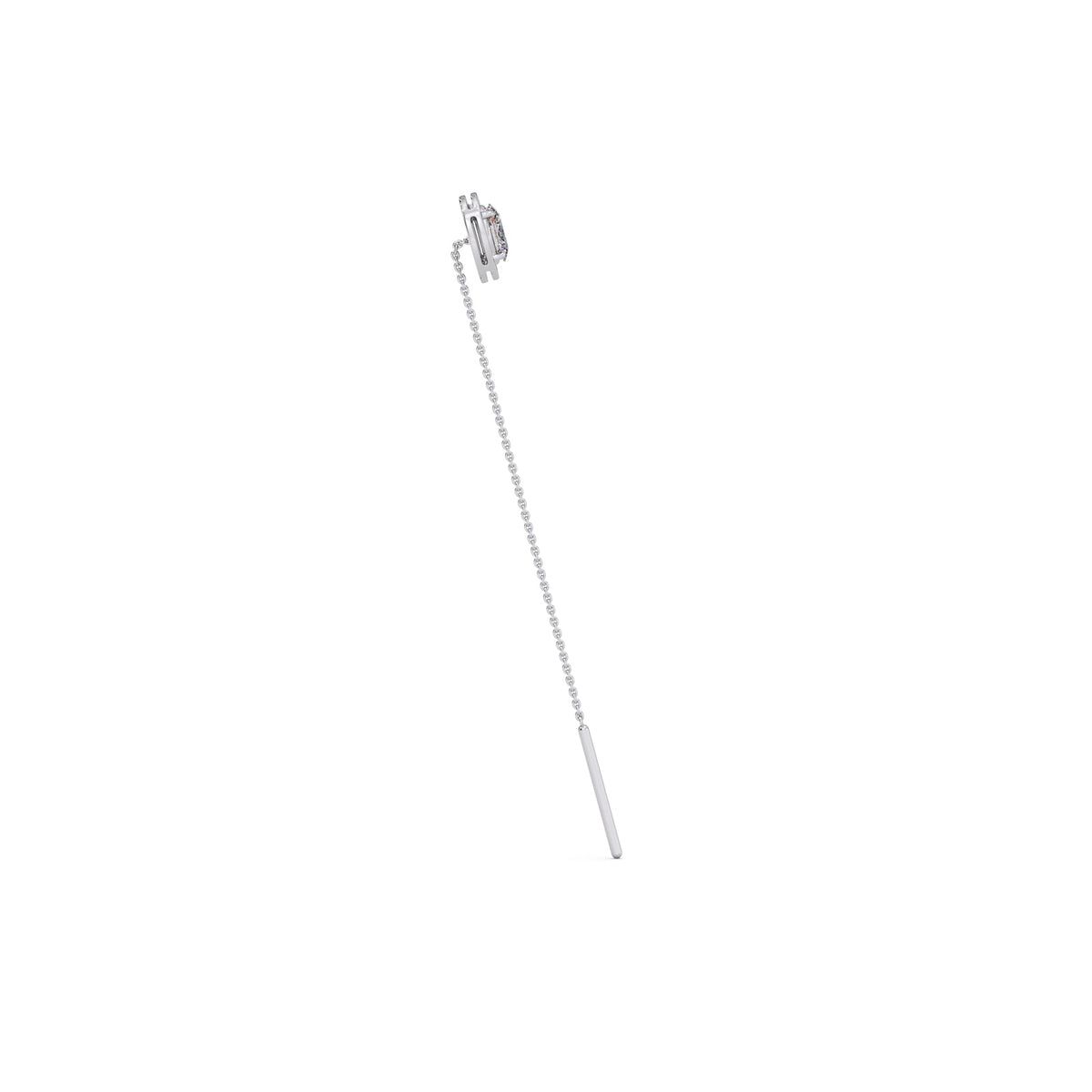 Minimalist Oval Diamond Sui-Dhaga Earrings