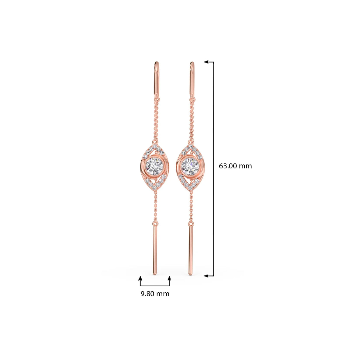 Ethereal Diamond Sui-Dhaga Earrings