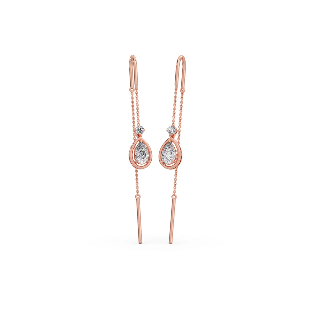Teardrop Diamond Sui-Dhaga Earrings