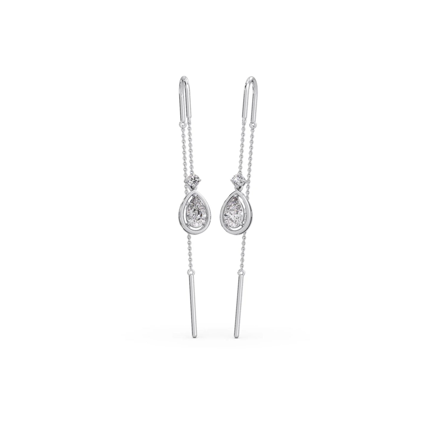 Teardrop Diamond Sui-Dhaga Earrings