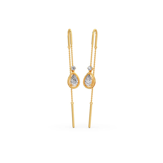 Teardrop Diamond Sui-Dhaga Earrings