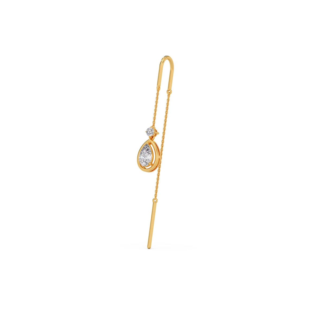Teardrop Diamond Sui-Dhaga Earrings