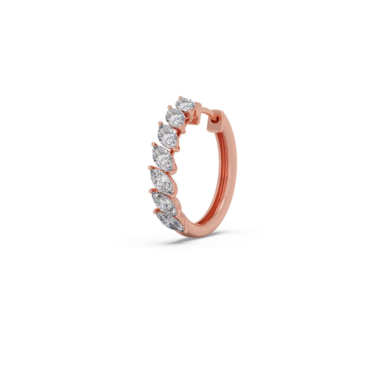 Marquise Hoop Diamond Earrings