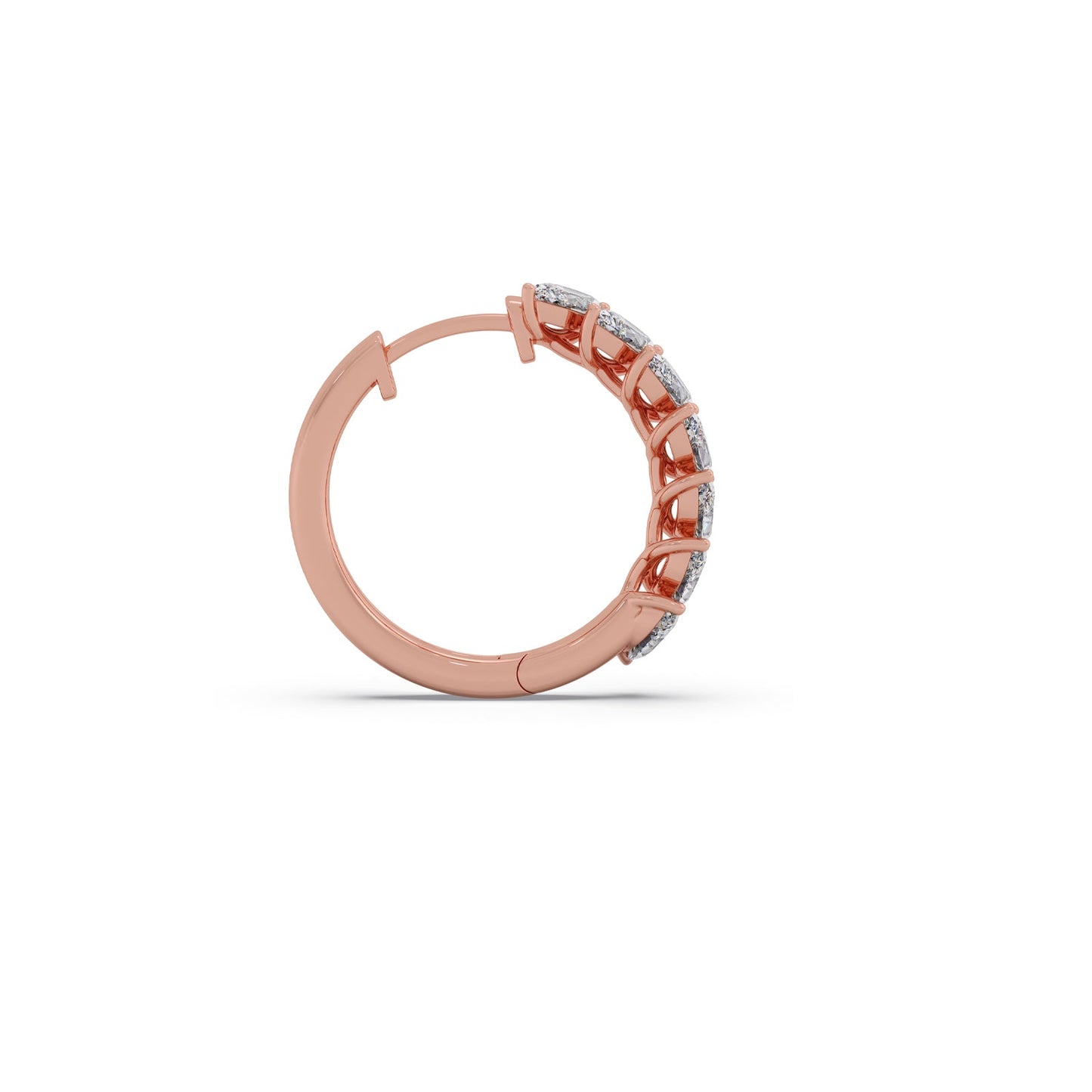 Marquise Hoop Diamond Earrings