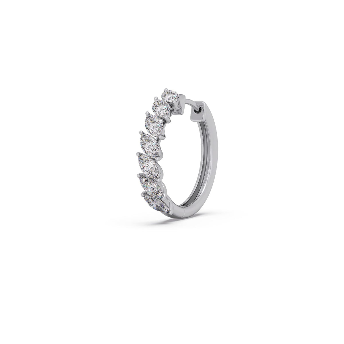 Marquise Hoop Diamond Earrings