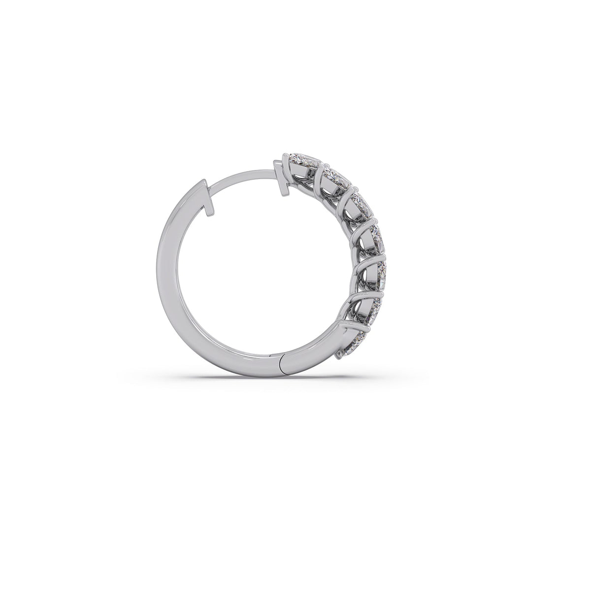 Marquise Hoop Diamond Earrings