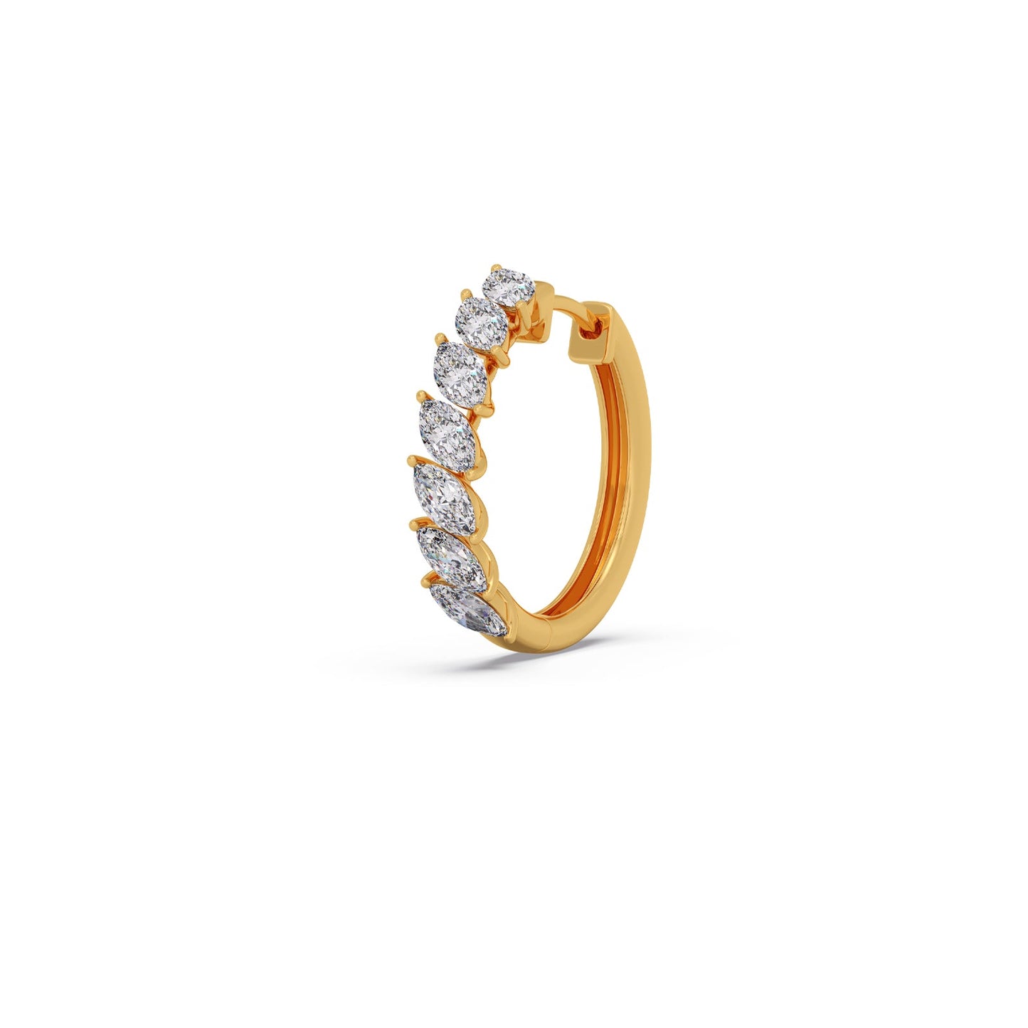 Marquise Hoop Diamond Earrings