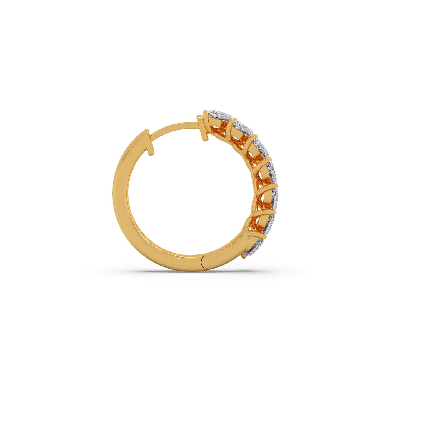 Marquise Hoop Diamond Earrings