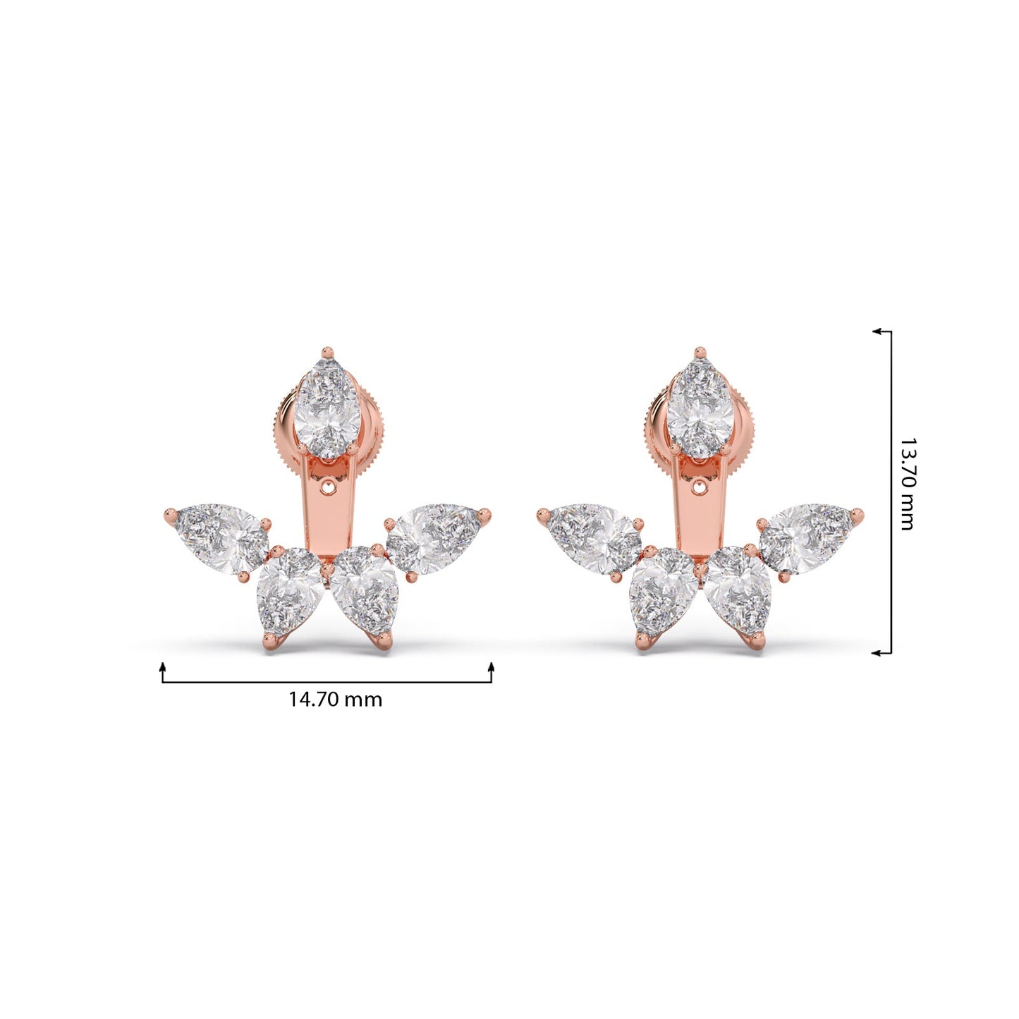 Pear Bloom Diamond Earrings