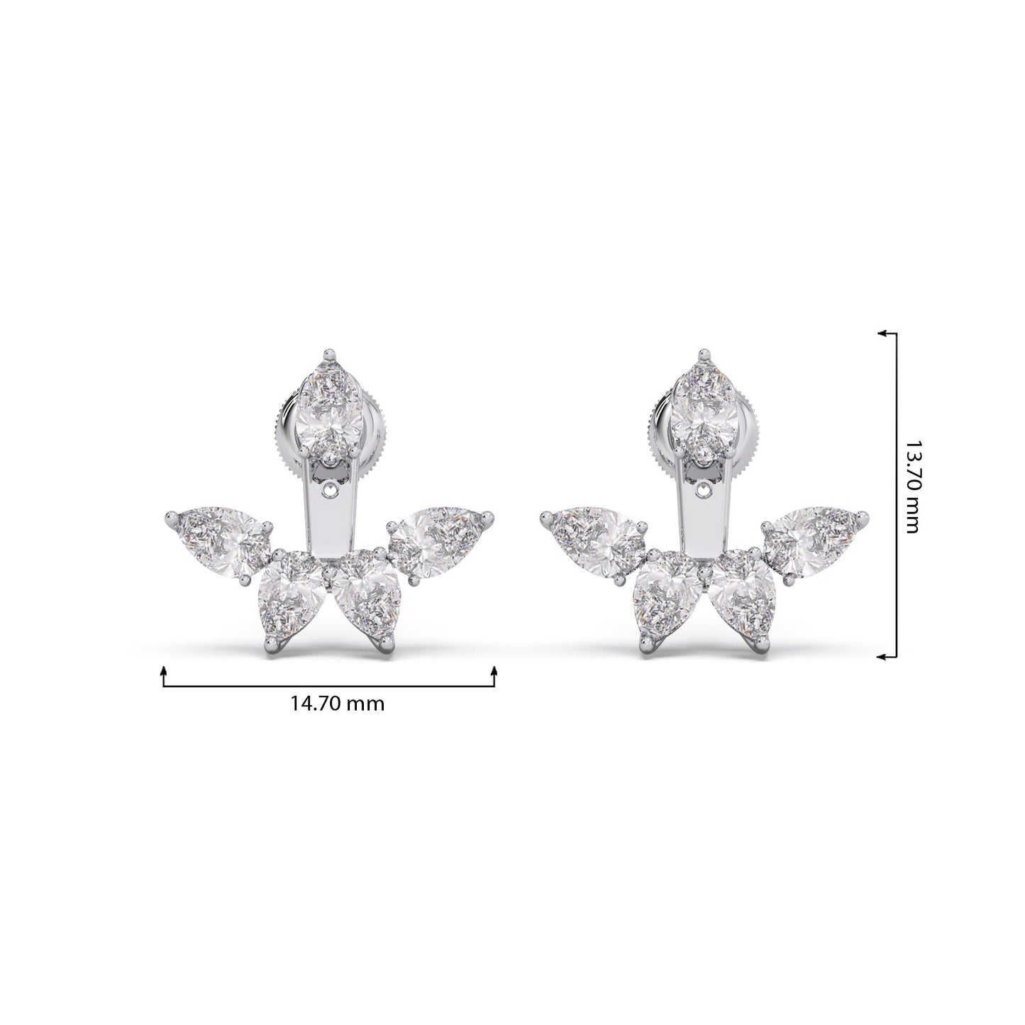 Pear Bloom Diamond Earrings