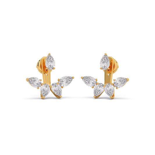 Pear Bloom Diamond Earrings