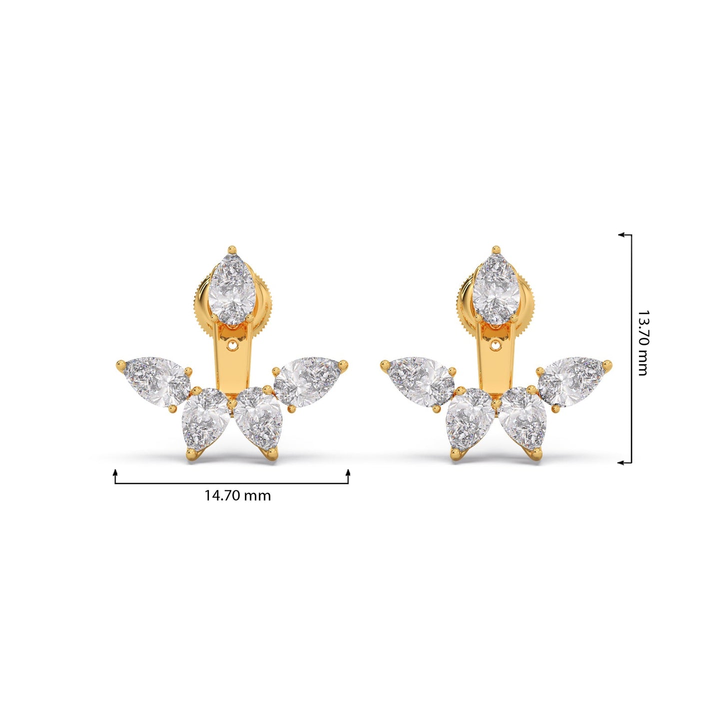 Pear Bloom Diamond Earrings