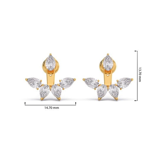 Pear Bloom Diamond Earrings