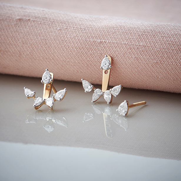 Pear Bloom Diamond Earrings