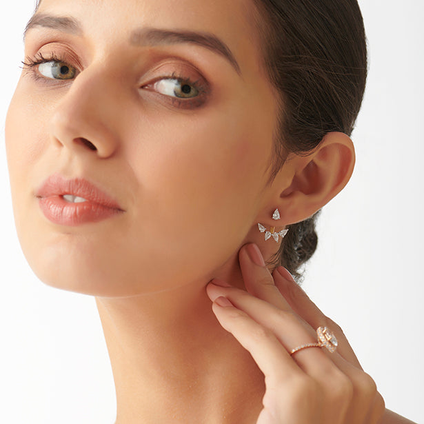 Pear Bloom Diamond Earrings