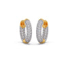 Dome Diamond Hoops Earrings