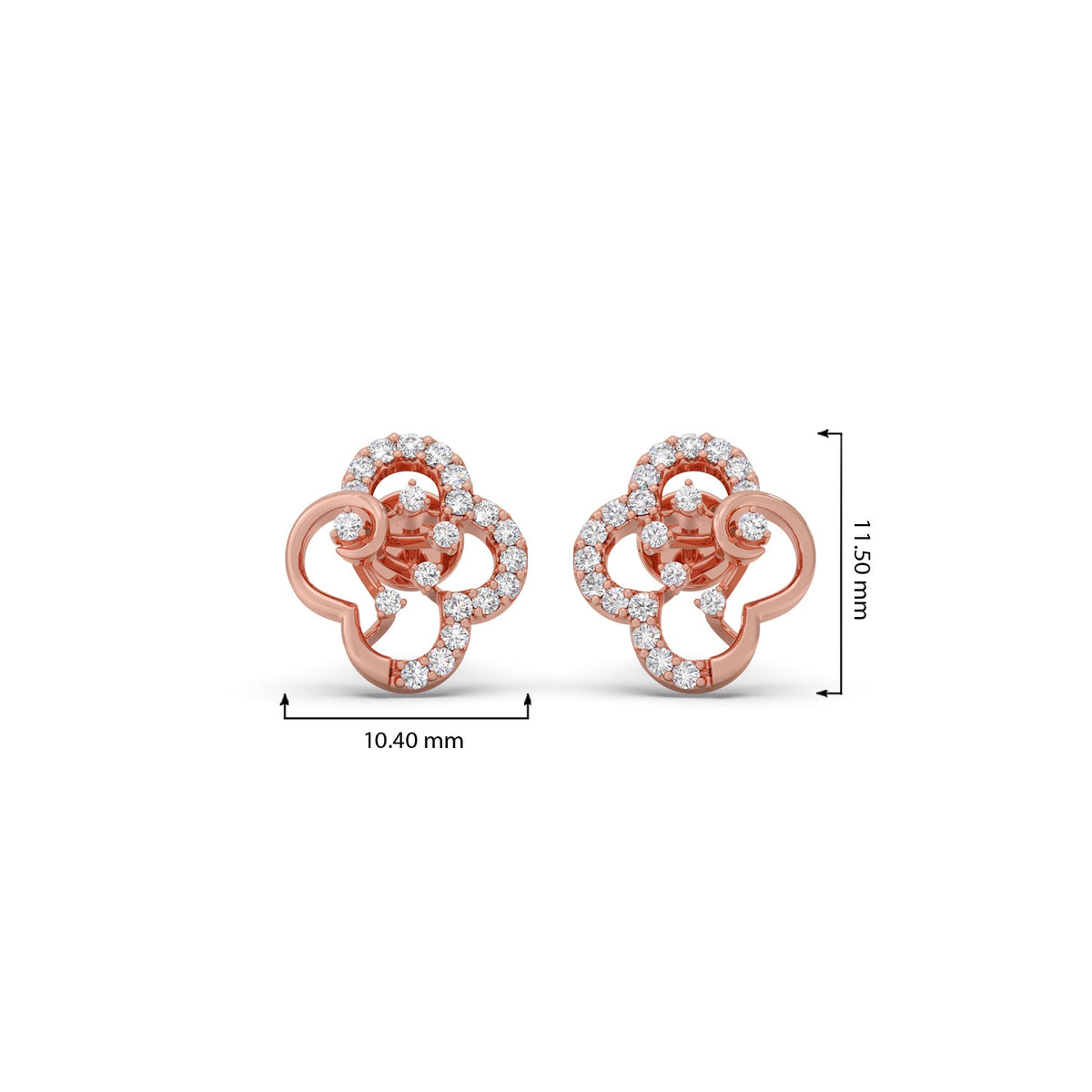 Blush Bloom Diamond Stud Earrings