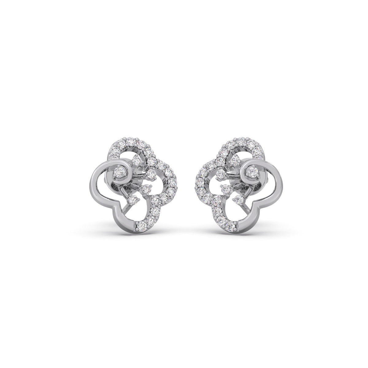 Blush Bloom Diamond Stud Earrings