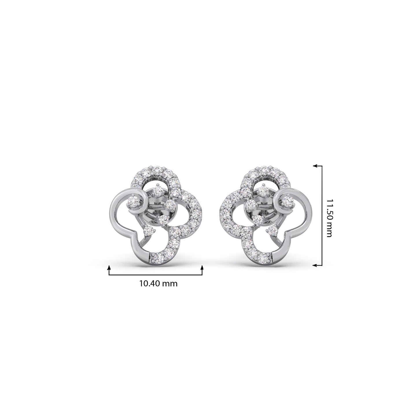Blush Bloom Diamond Stud Earrings