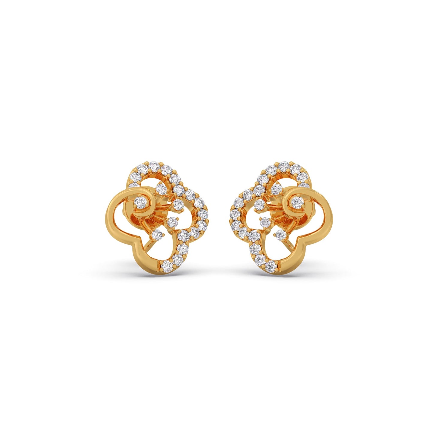 Blush Bloom Diamond Stud Earrings