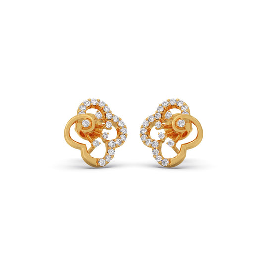 Blush Bloom Diamond Stud Earrings