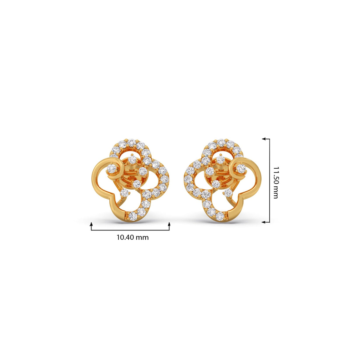 Blush Bloom Diamond Stud Earrings