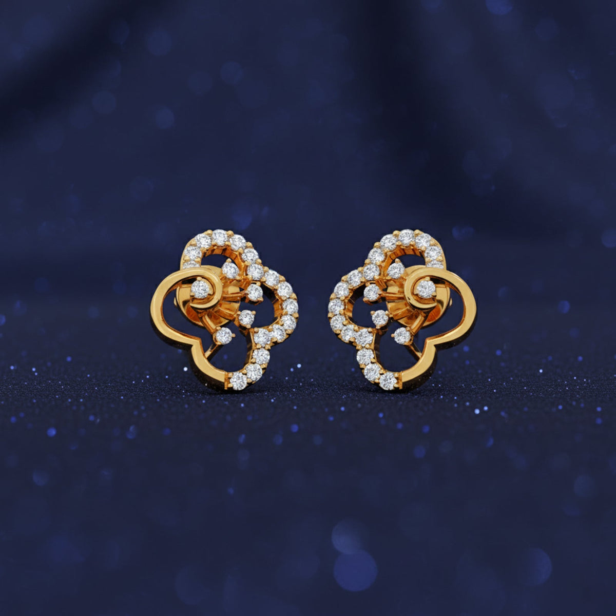 Blush Bloom Diamond Stud Earrings