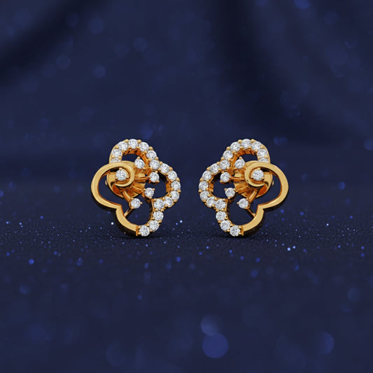 Blush Bloom Diamond Stud Earrings