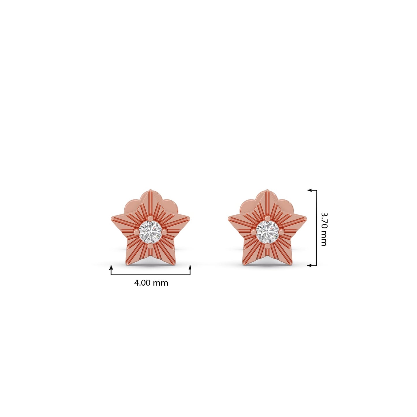 Star Round Diamond Earrings