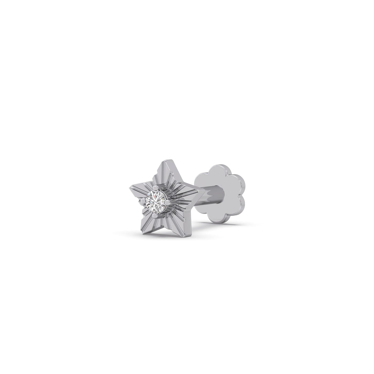 Star Round Diamond Earrings