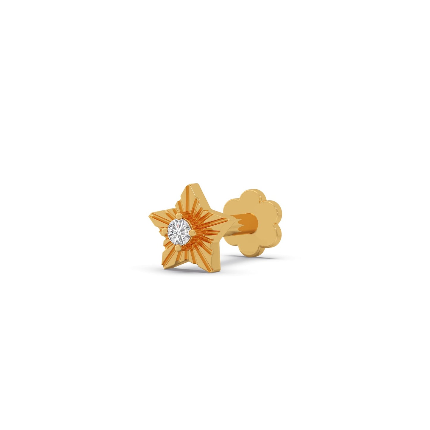 Star Round Diamond Earrings