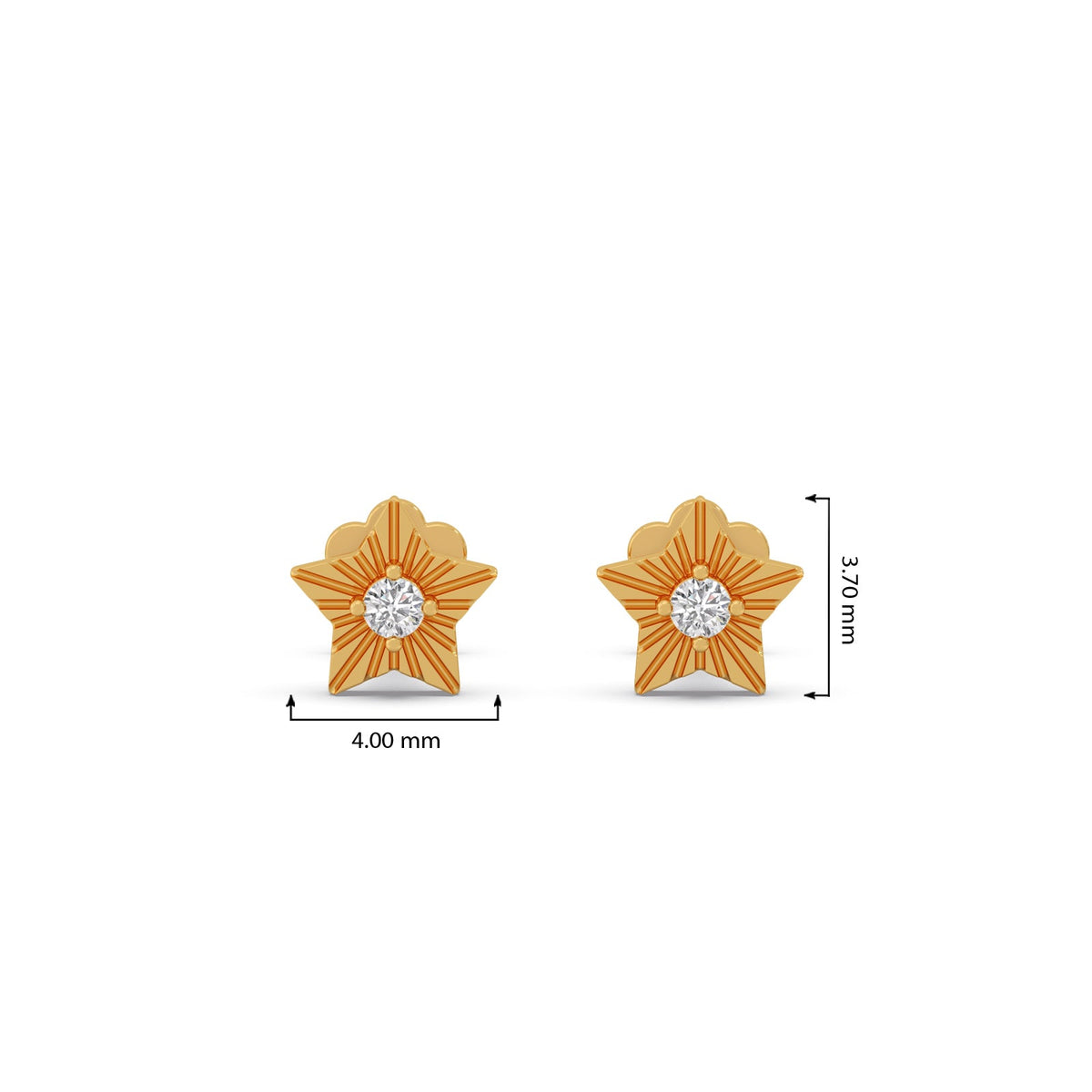 Star Round Diamond Earrings