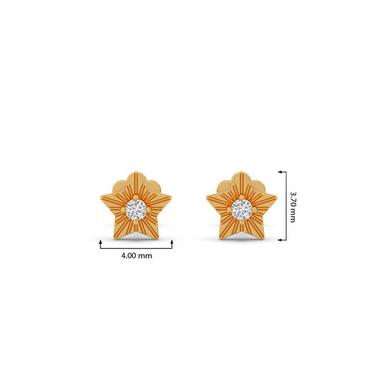 Star Round Diamond Earrings
