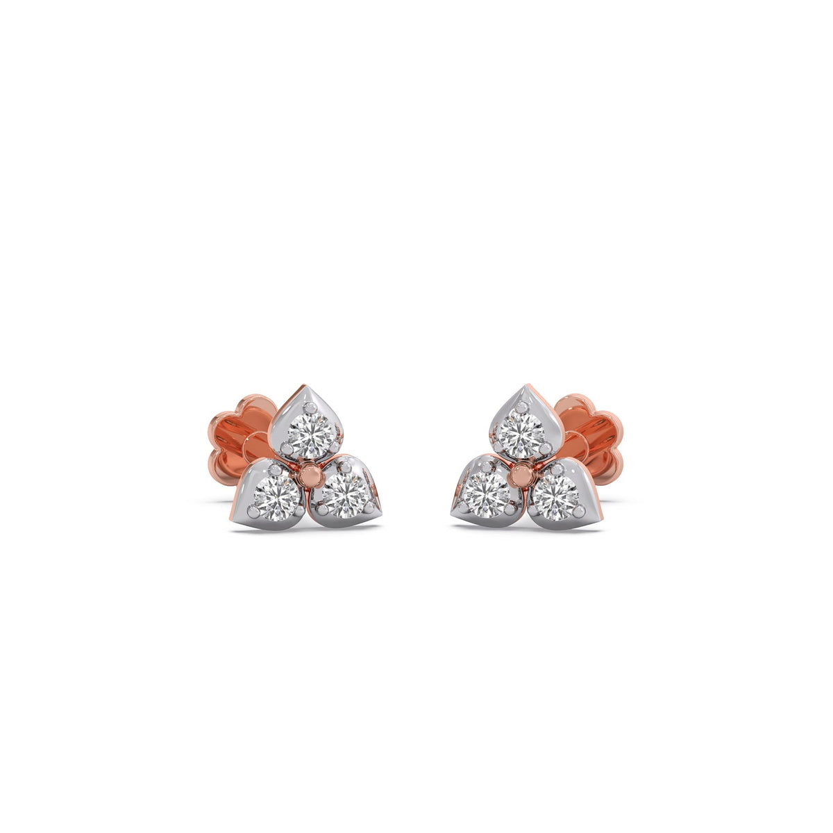 Trio Stud Diamond Earrings