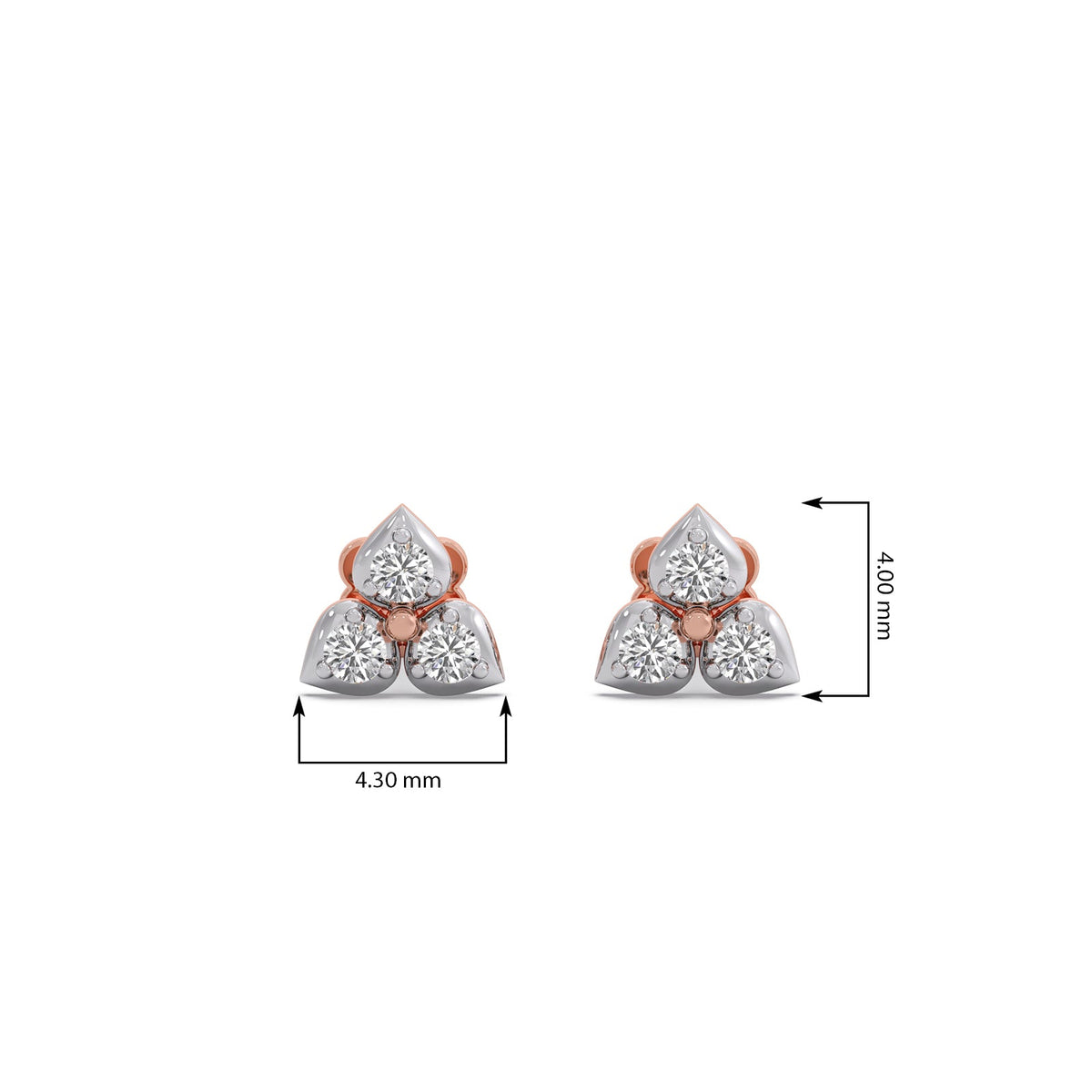 Trio Stud Diamond Earrings